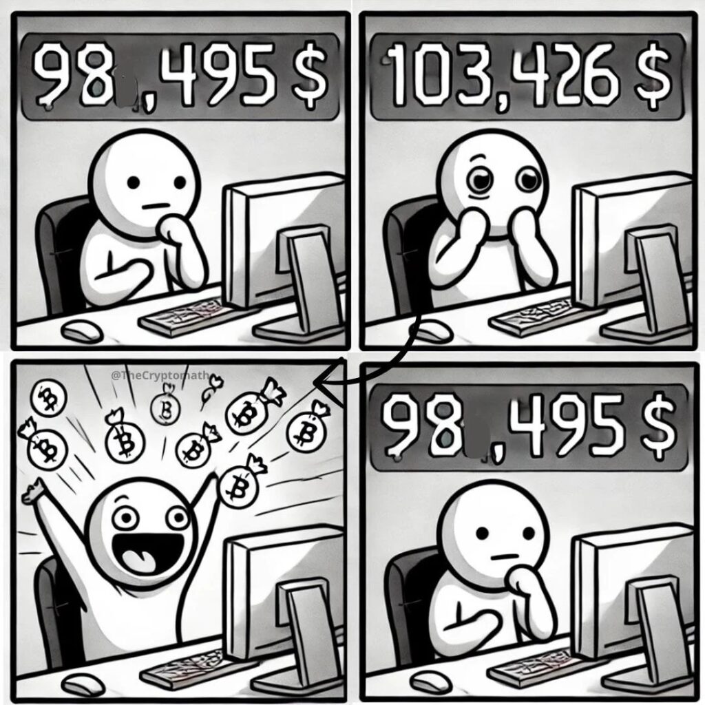 Bitcoin’s $100,000 emotional rollercoaster. Source: Reddit - The Coinomist