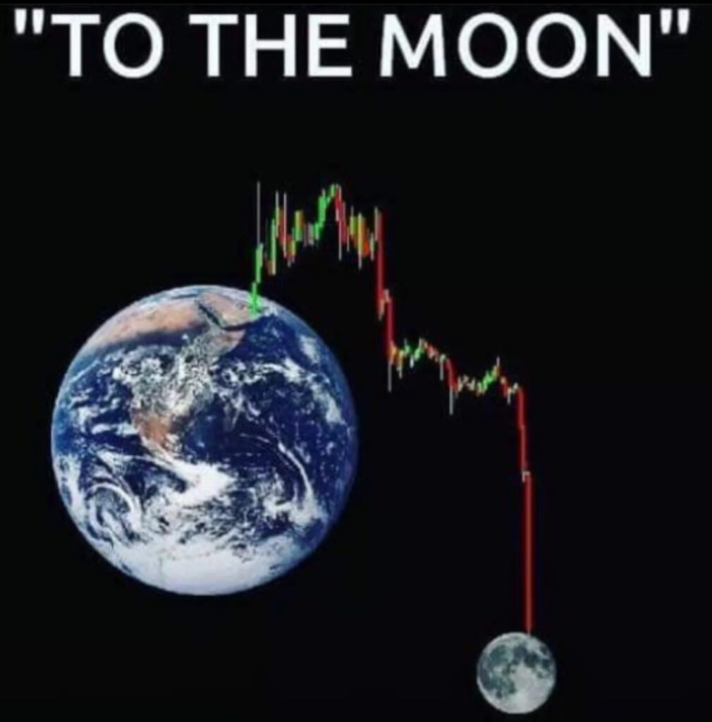 When the price goes to the moon but in the other direction. Source: Reddit
- the Coinomist