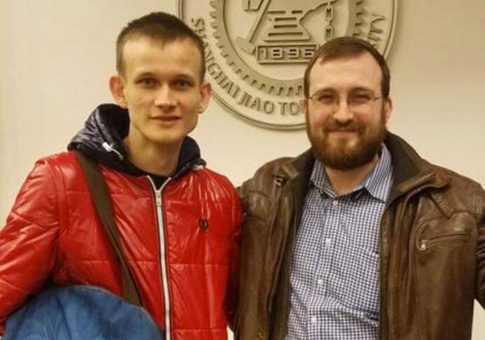 A rare shot of Charles Hoskinson and Vitalik Buterin together - The Coinomist