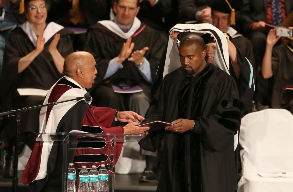 Kanye West, honorary Doctor of the School of the Art Institute of Chicago for his contributions to music, fashion, and art (2015) - The Coinomist