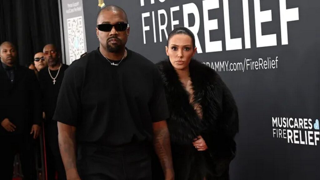 Rumors are circulating about a possible divorce between Kanye West and Bianca Censori. Pictured: The couple at the 2025 Grammy Awards in Los Angeles - The Coinomist