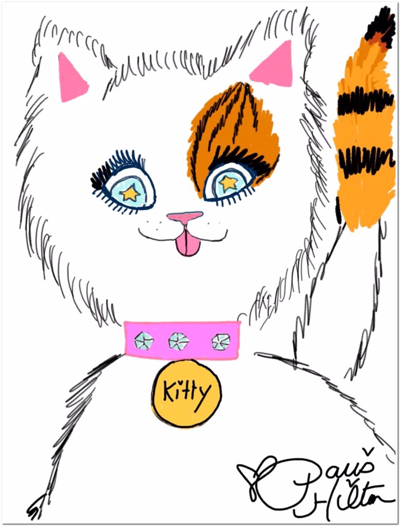 Paris Hilton’s first NFT: a digital drawing of her cat Kitty, sold in 2020 for $17,000 - The Coinomist