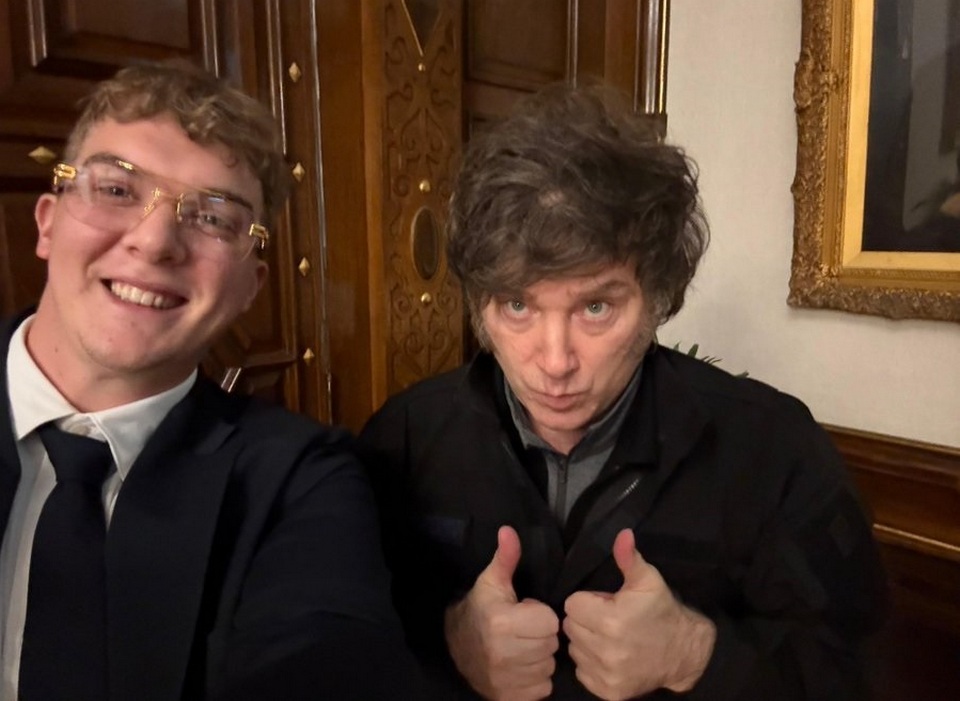 Hayden Davis with Argentine President Javier Milei on January 30, 2025, two weeks before the LIBRA scandal broke - The Coinomist