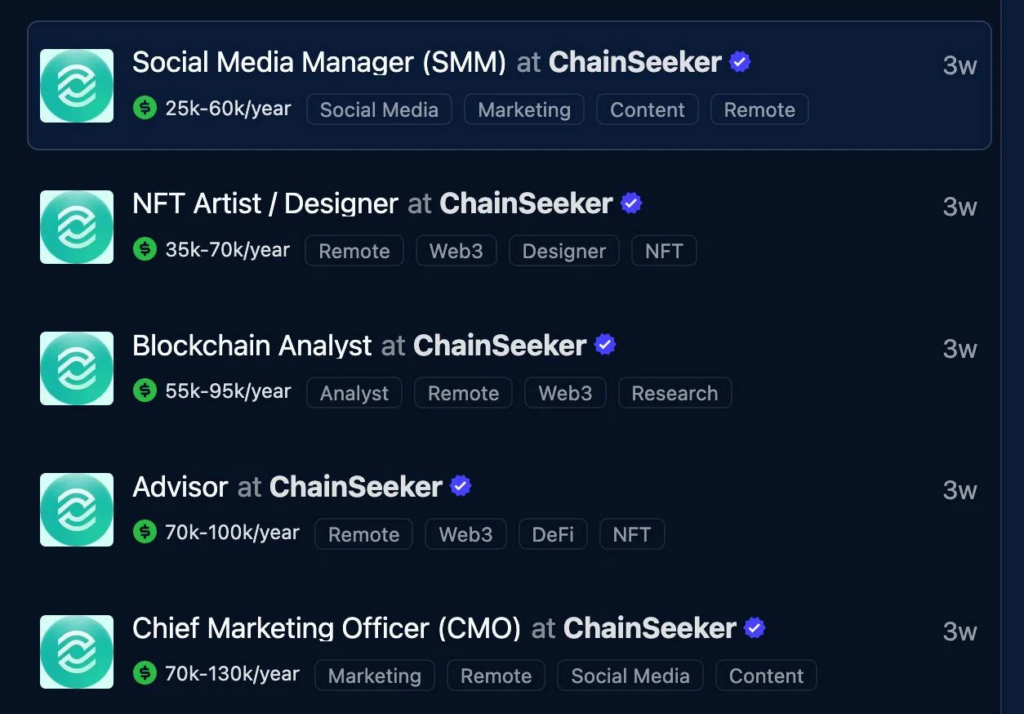 Examples of fake job postings - The Coinomist