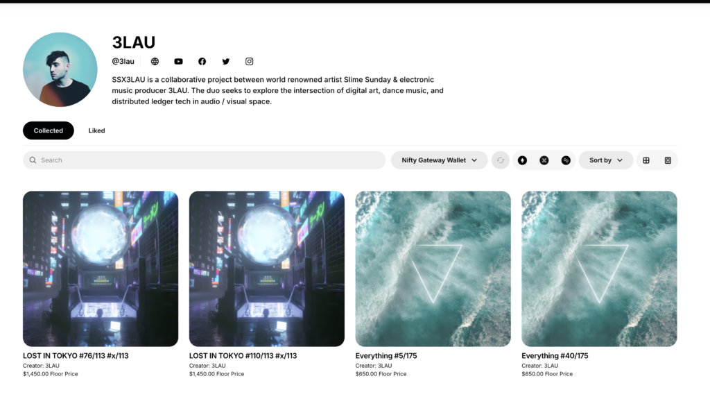 3LAU's original tracks are available for purchase on Nifty Gateway – The Coinomist