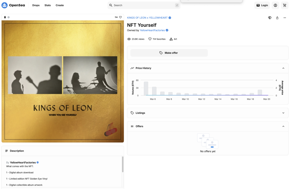Kings of Leon NFT Album Available for Purchase on Marketplace – The Coinomist