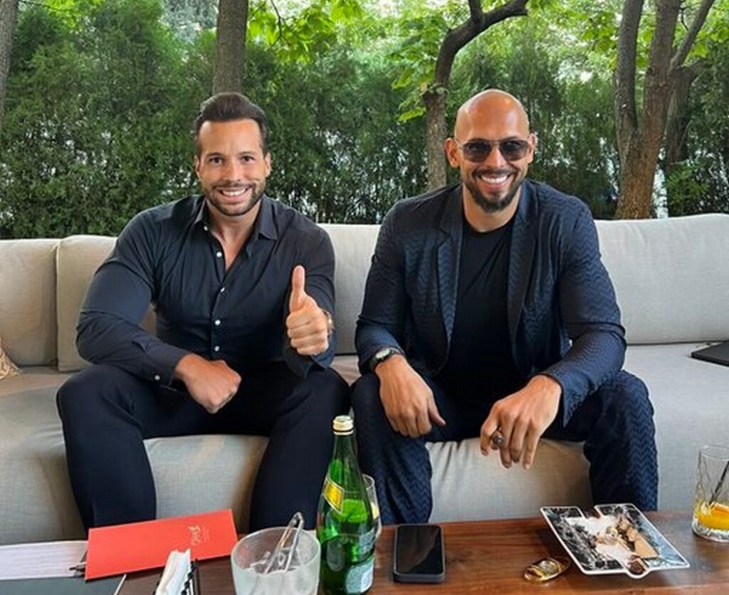 Andrew Tate and Tristan Tate, his brother and fellow internet personality, in July 2024 in Romania during one of their legal proceedings - The Coinomist