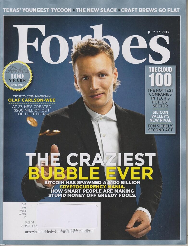 Olaf Carlson-Wee on the Forbes cover — The Coinomist
