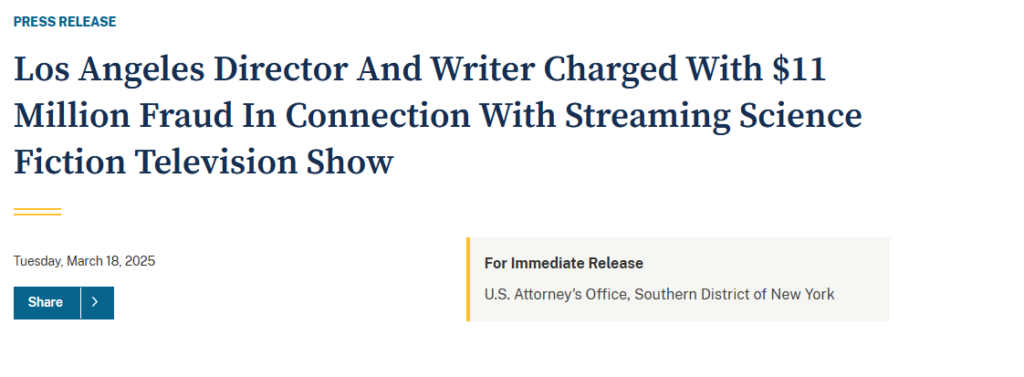 Press release headline on Carl Erik Rinsch’s arrest — The Coinomist.