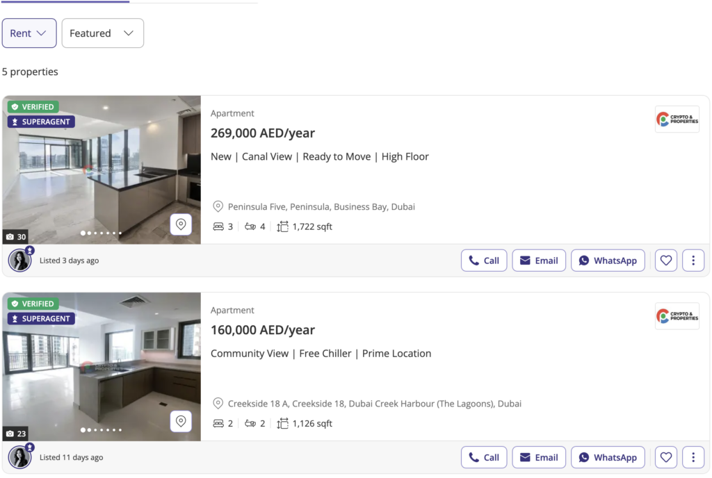 Property Finder allows you to rent in Dubai with crypto or fiat – The Coinomist