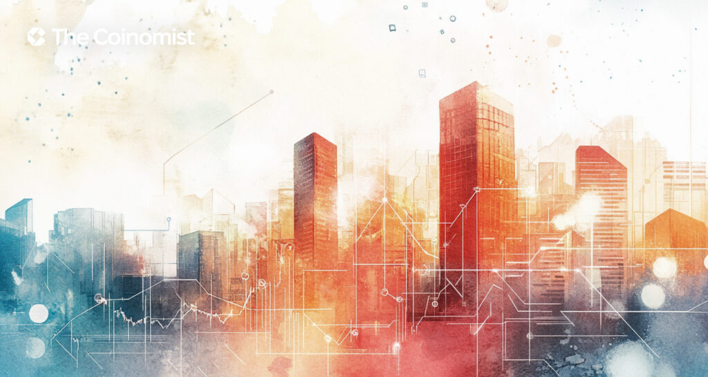 sleek blockchain graphics and digital trading icons, emphasizing decentralization and modern technology - The Coinomist