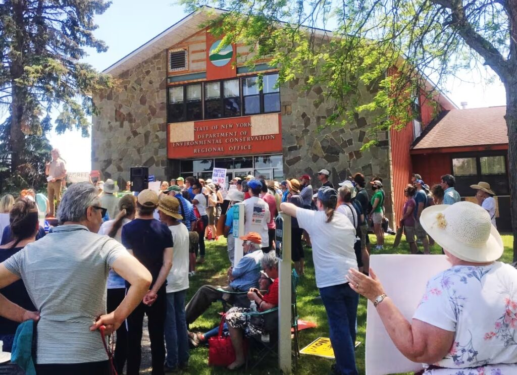 Protesters rally at New York's Environmental Conservation office against Greenidge’s bitcoin mining facility near Seneca Lake — The Coinomist