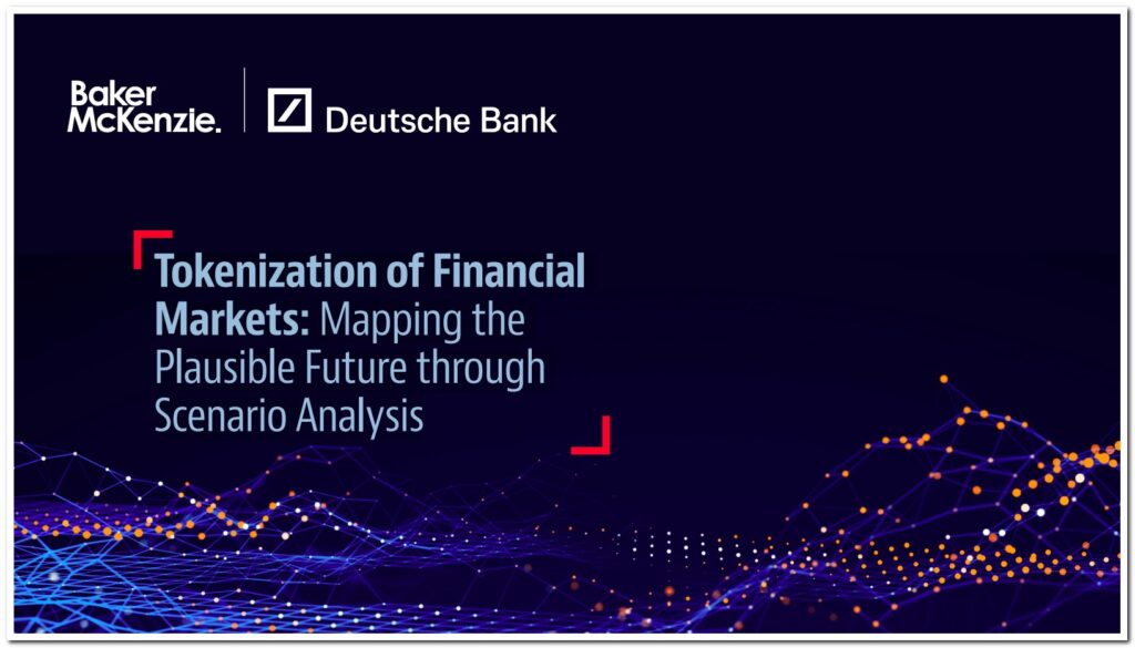 Cover of Deutsche Bank and Baker McKenzie's report on tokenization futures — The Coinomist