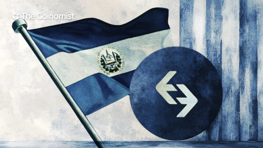 Bidget logo and El Salvador flag on the cover - The Coinomist