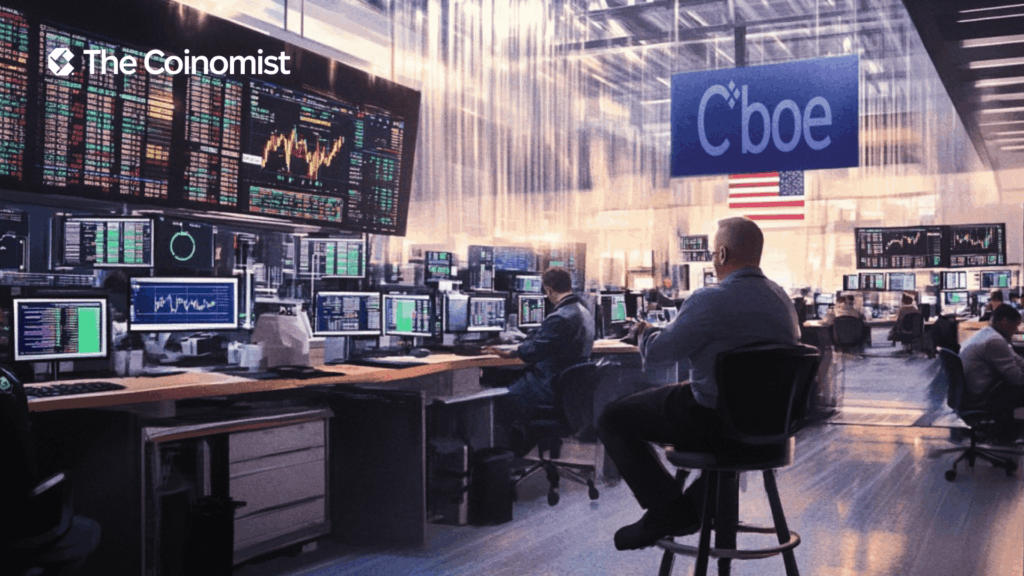 Cboe logo, and consider including an image of the building where it’s located - The Coinomist