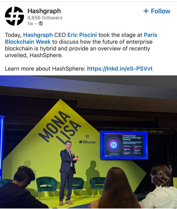 Eric Piscini presenting HashSphere at Paris Blockchain Week - The Coinomist