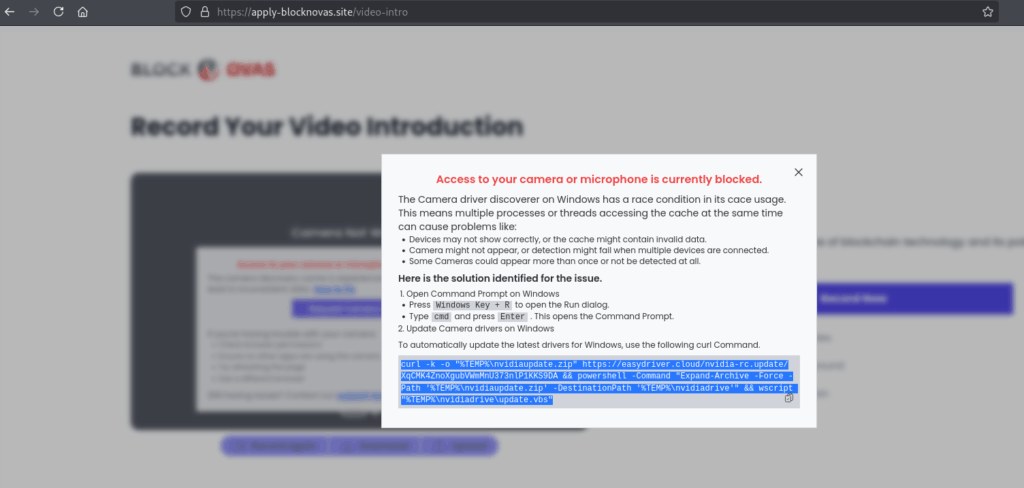 On-screen prompt that initiates script execution during recording - The Coinomist