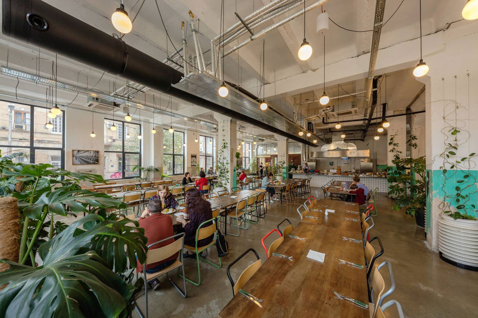 Cafés and communal areas inside Tbilisi’s Fabrika business hostel – The Coinomist