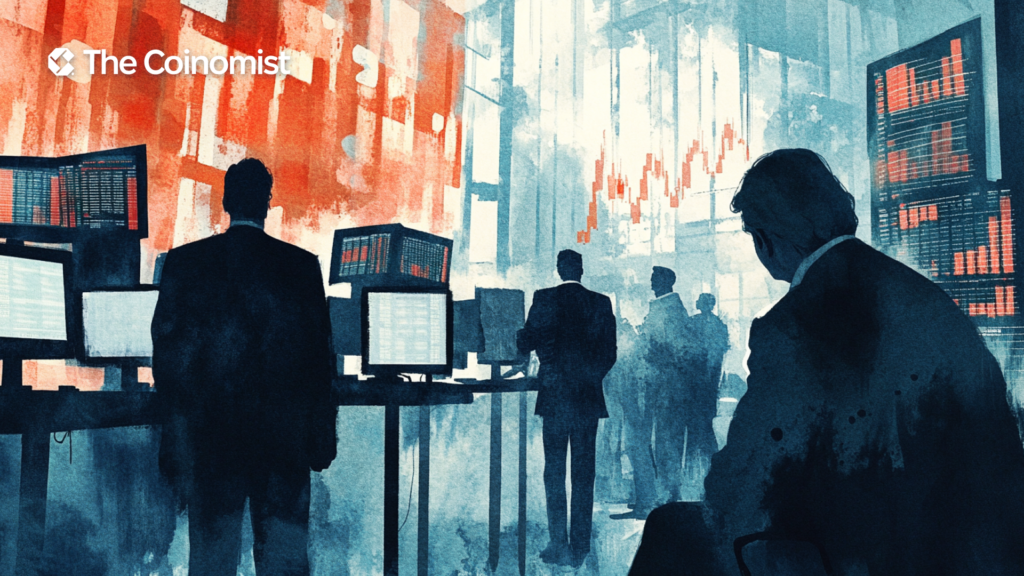 a market crash—fear, panic, and Trump in the background. - The Coinomist