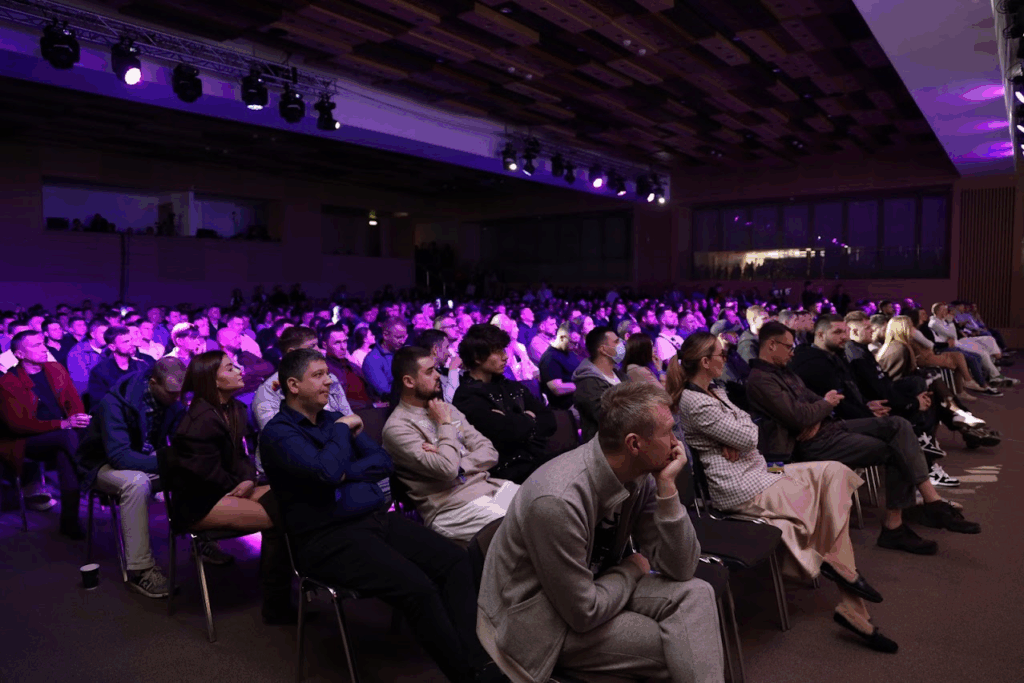 N Crypto Conference attendees during speaker session — The Coinomist.