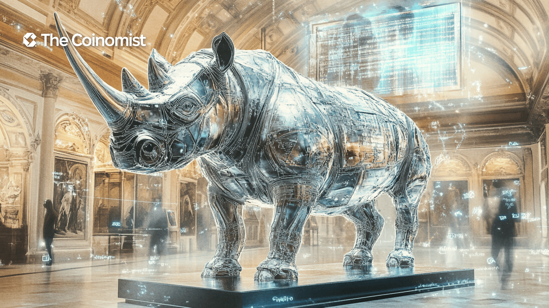 Asprey Studio has partnered with the British Museum to present a series of eleven silver sculptures inspired by Albrecht Dürer's famous Rhinoceros engraving (1515), each accompanied by a unique digital record in the bitcoin blockchain - The Coinomist