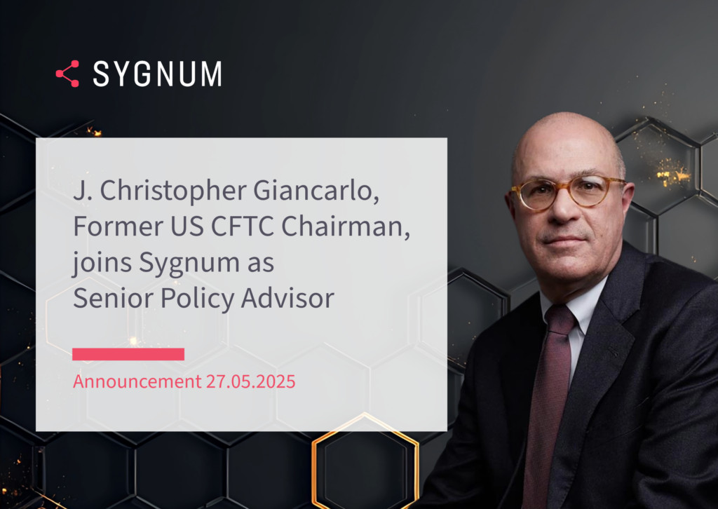 Sygnum and Christopher Giancarlo join forces — The Coinomist.