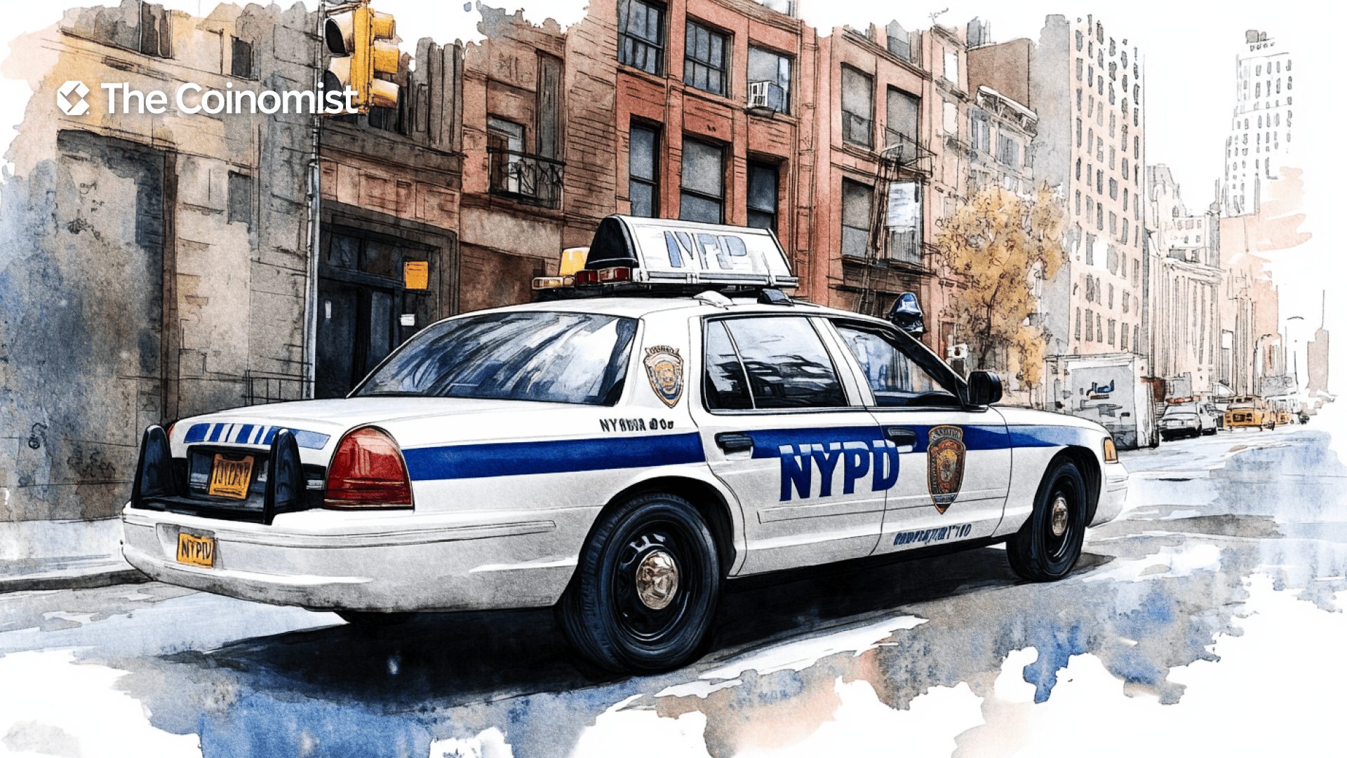 A police car with "NYPD" written on it and the logo of the New York City Police Department - The Coinomist