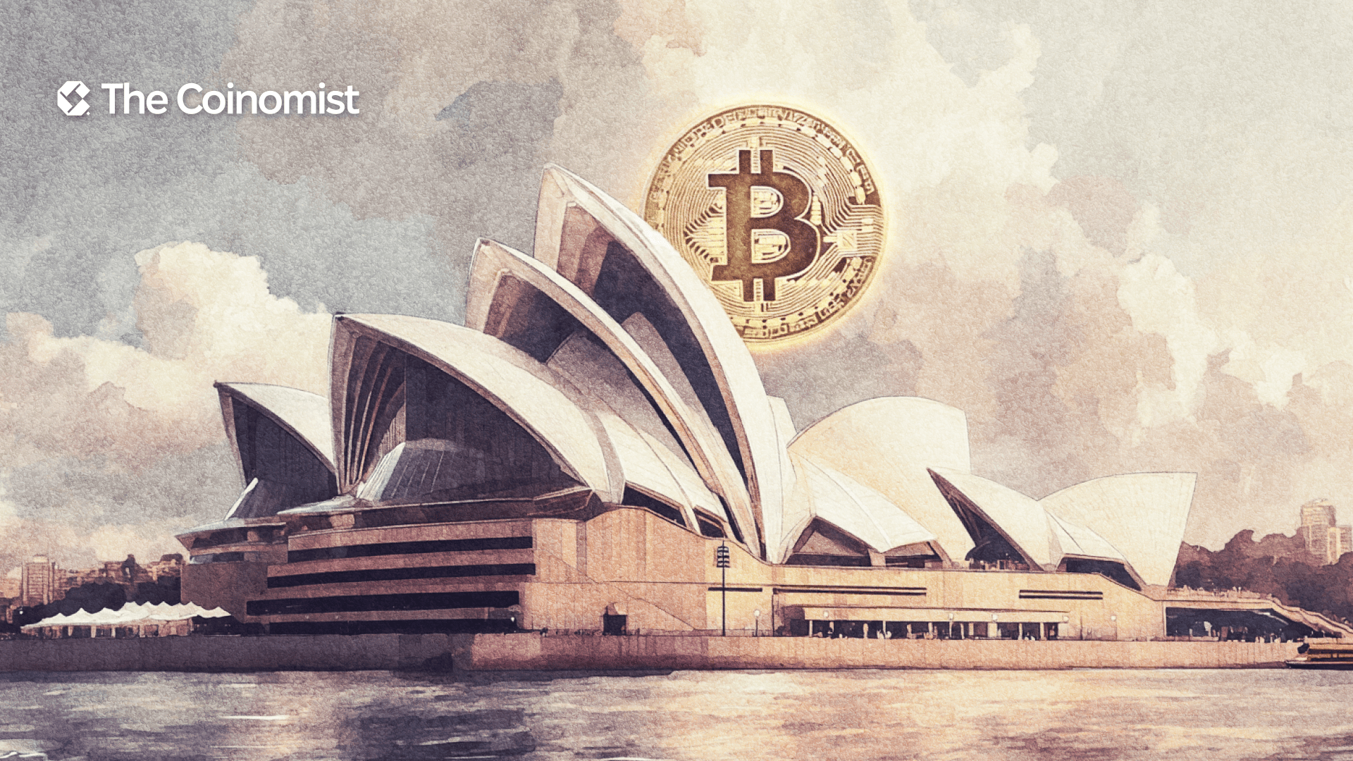 The Sydney Opera House with Bitcoin sign - The Coinomist