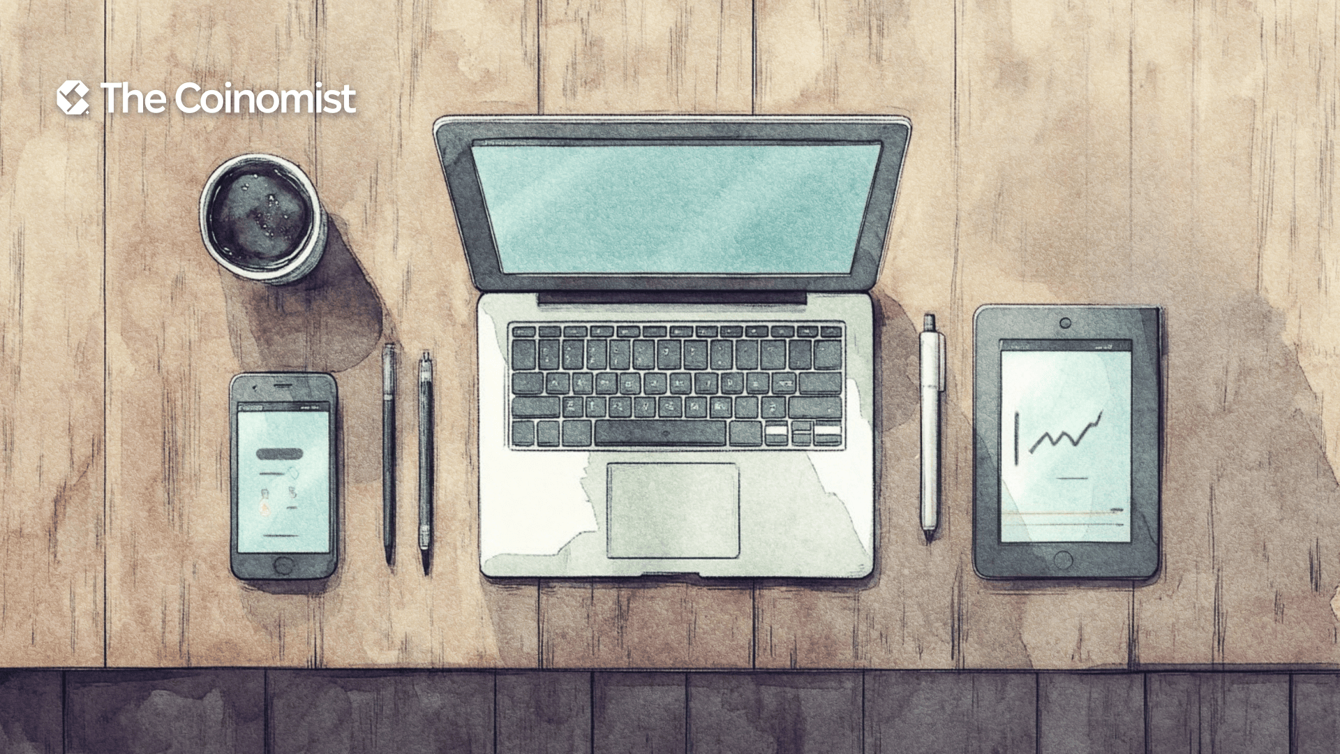 Smartphone, tablet and laptop on one table - The Coinomist