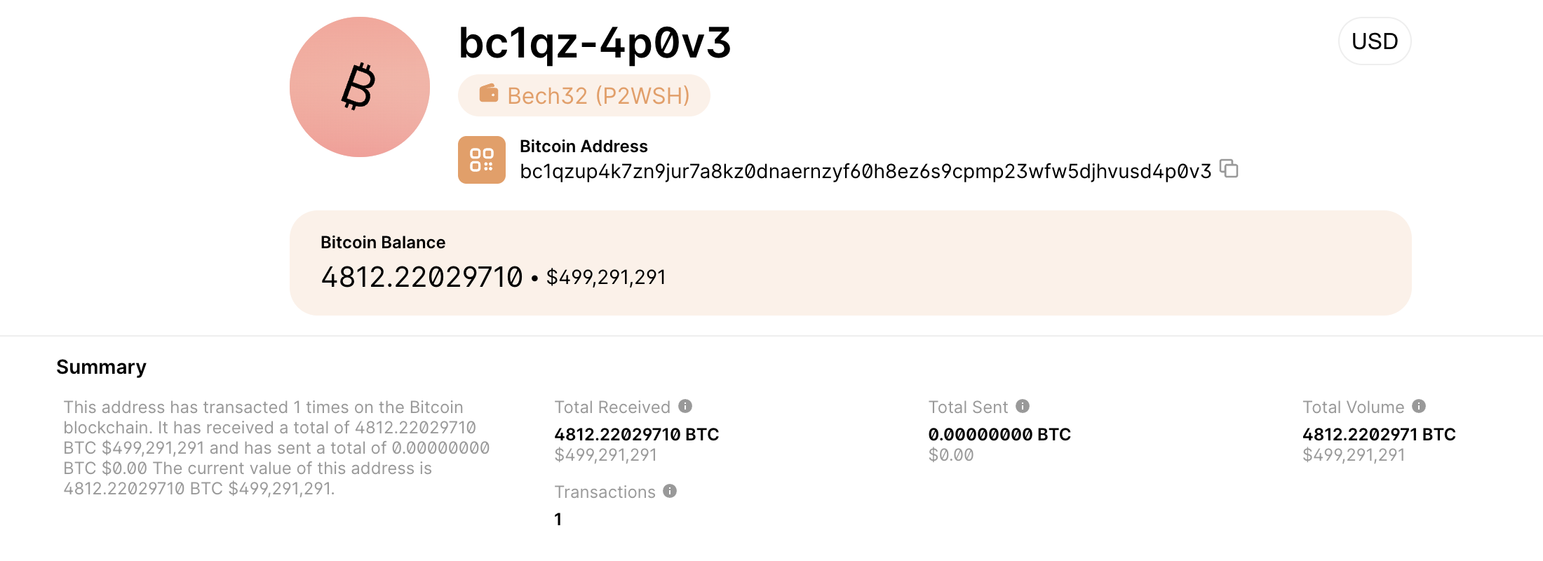 Tether’s designated Bitcoin wallet - The Coinomist