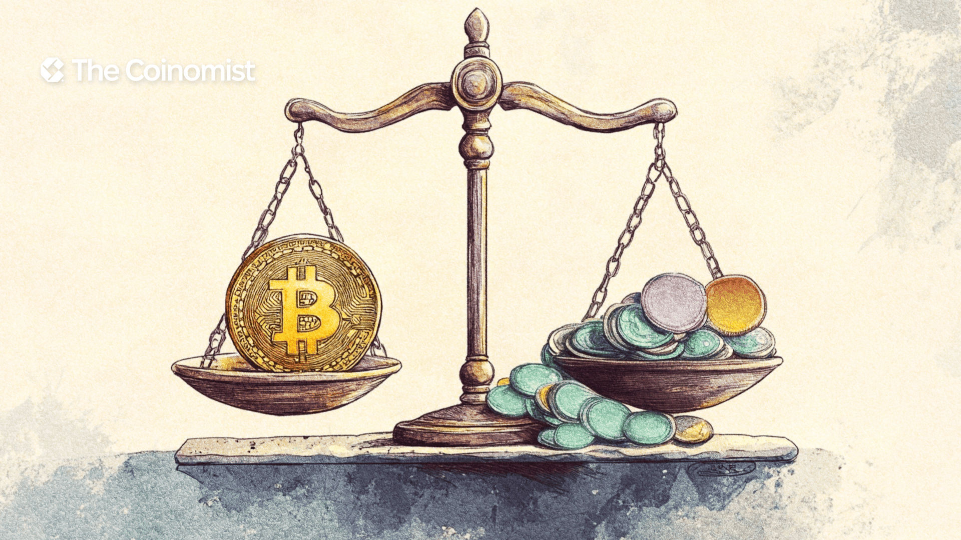 Bitcoin on one scale and millions another cryptocurrencies on the other - The Coinomist
