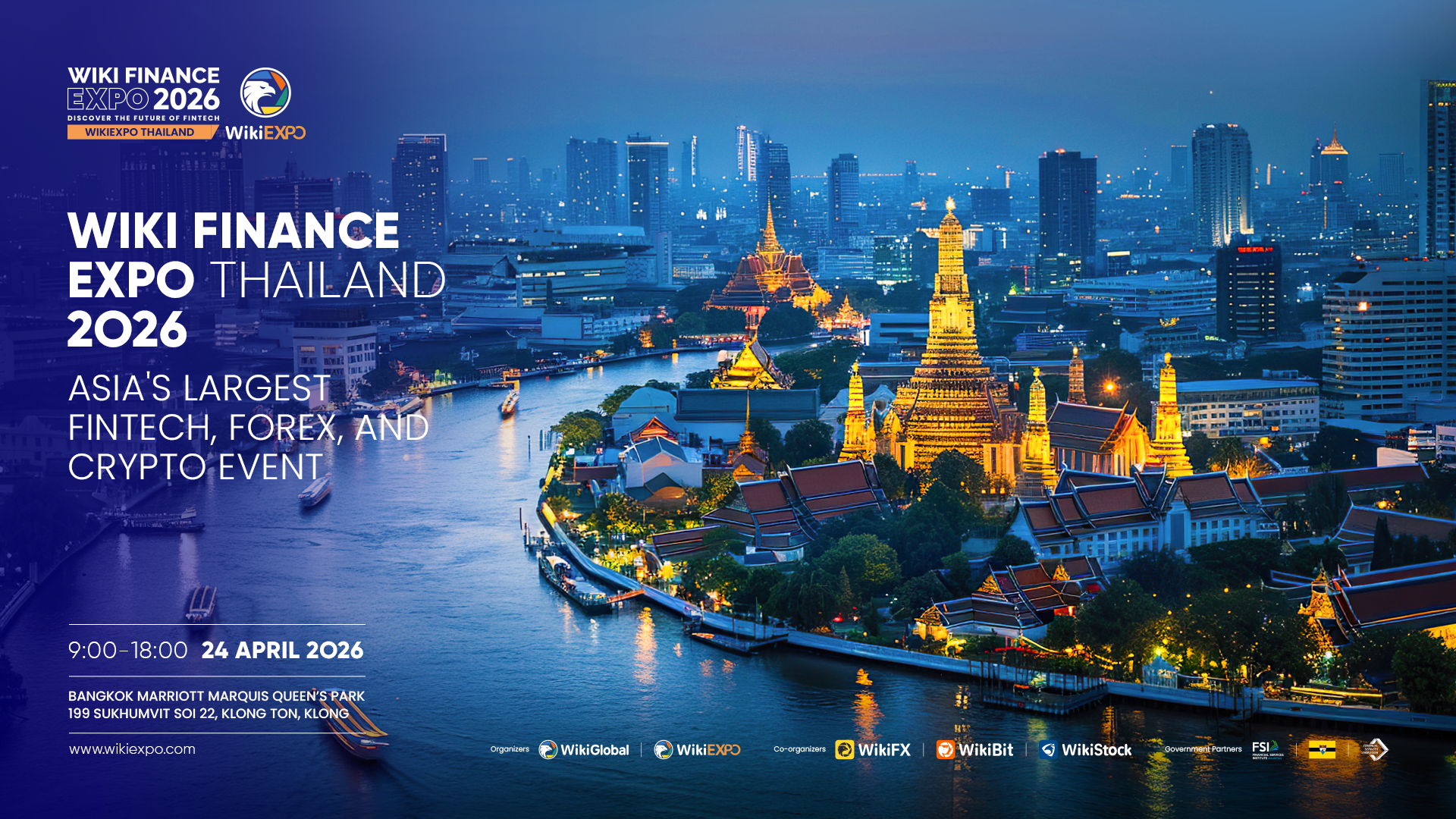 Bangkok to host Wiki Finance Expo 2026 with 7,000 fintech professionals in April - The Coinomist