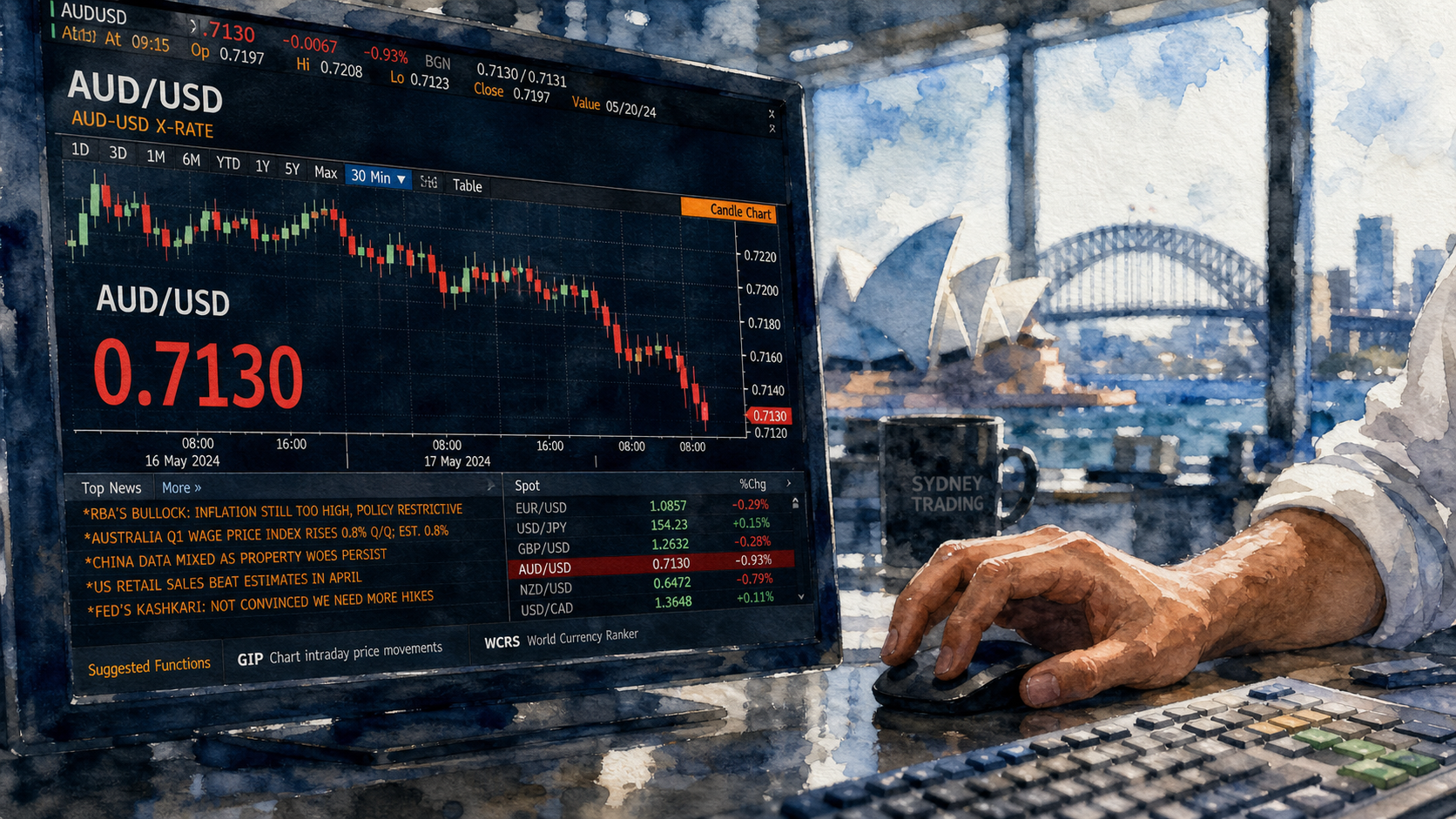 AUD/USD falls to 0.7130 ahead of RBA decision