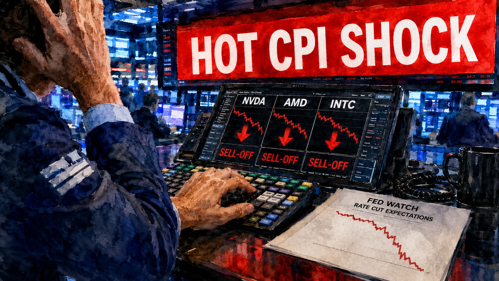 U.S. April CPI 3.8% сrushes Fed cut bets, chips slip