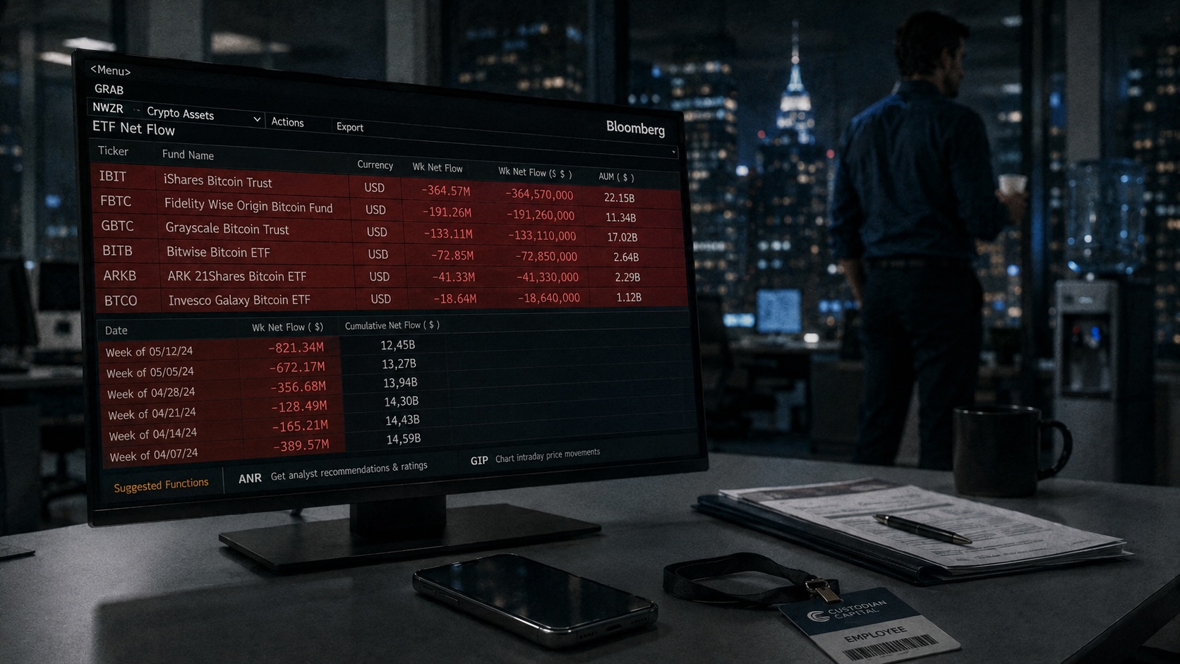 Spot Bitcoin ETFs post sixth straight week of outflows